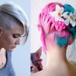 hairstyle with hair tattoo