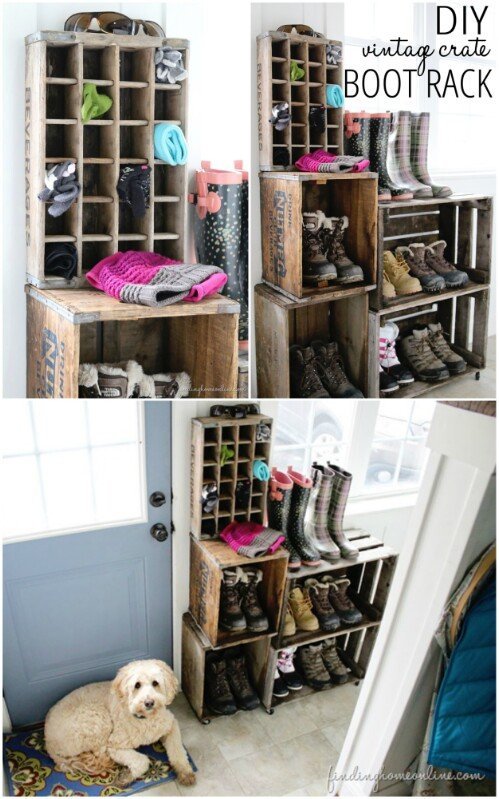 Vintage Boot Rack