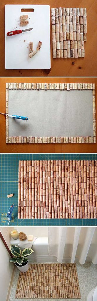 DIY Wine Cork Bath Mat 