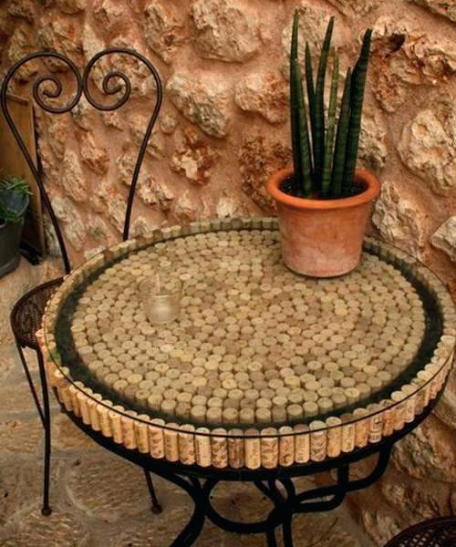 DIY Wine Cork Coffee Table