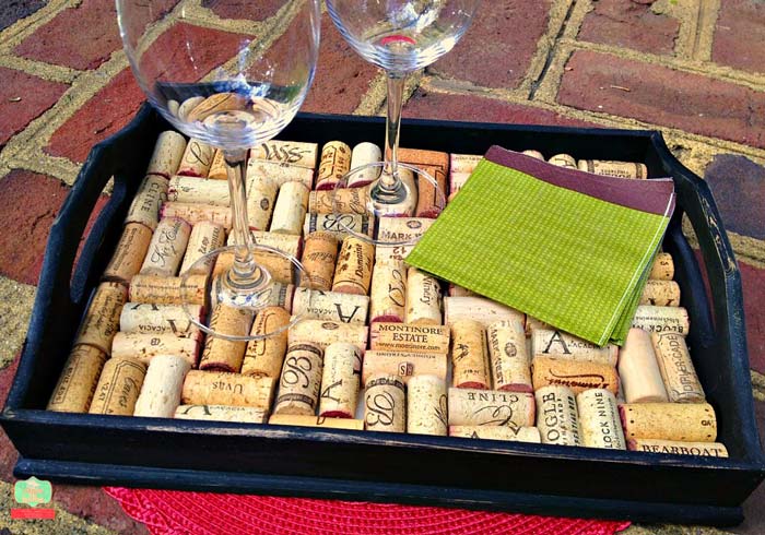 DIY Wine Cork Craft Tray