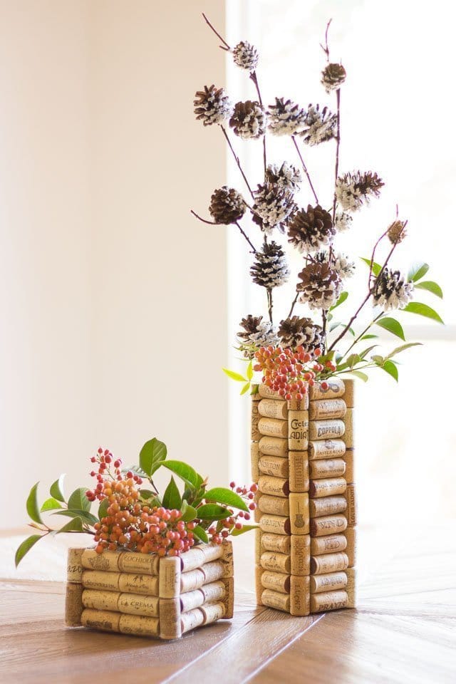 DIY Wine Cork Vase