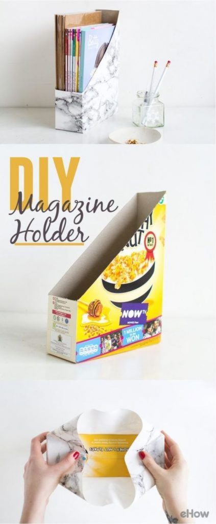 DIY Cereal Box Magazine Holder