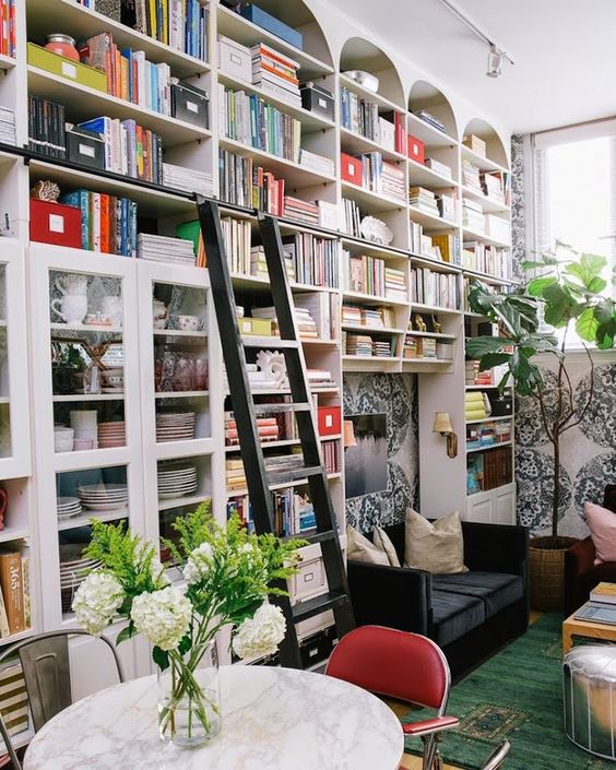 Small Library in Living Room