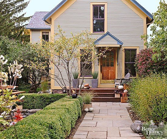 grey house with cedar accents