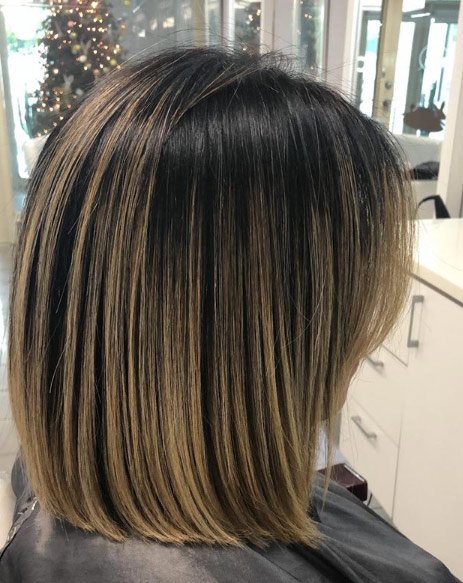Straight Cut Bob with Layers and Subtle Highlights