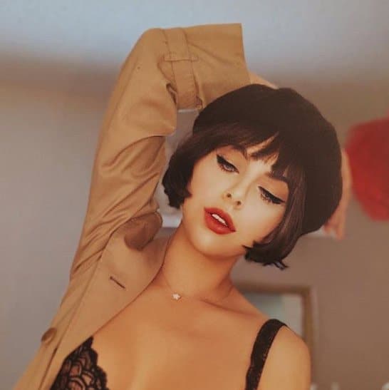 Lip-Length Choppy Bob haircut for women with thick hair