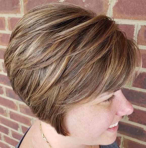 Stacked Bob short haircut for thick hair