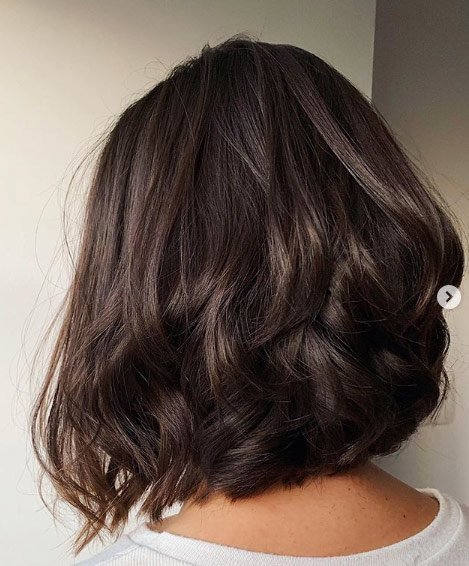 Brunette Bob with Curled Ends