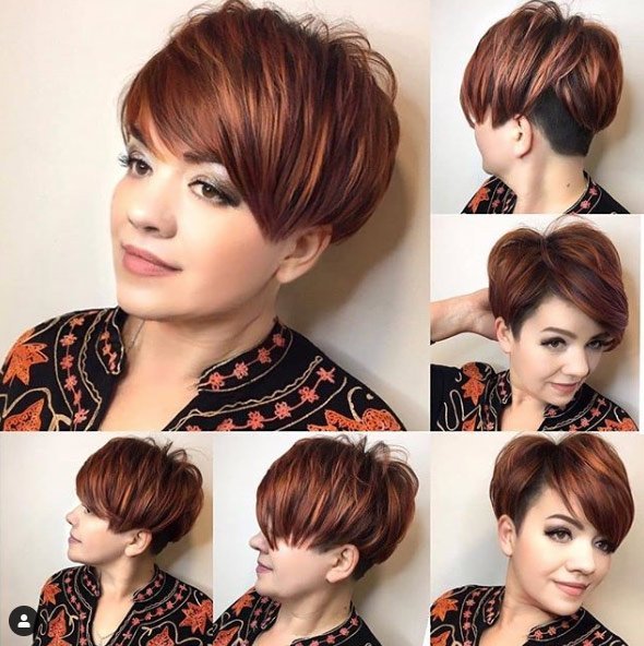  hairstyles for thick hair - Undercut Bob with Jagged Ends