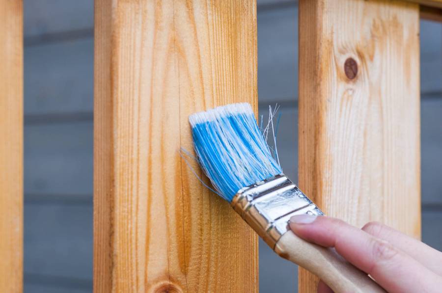 Painting the wood