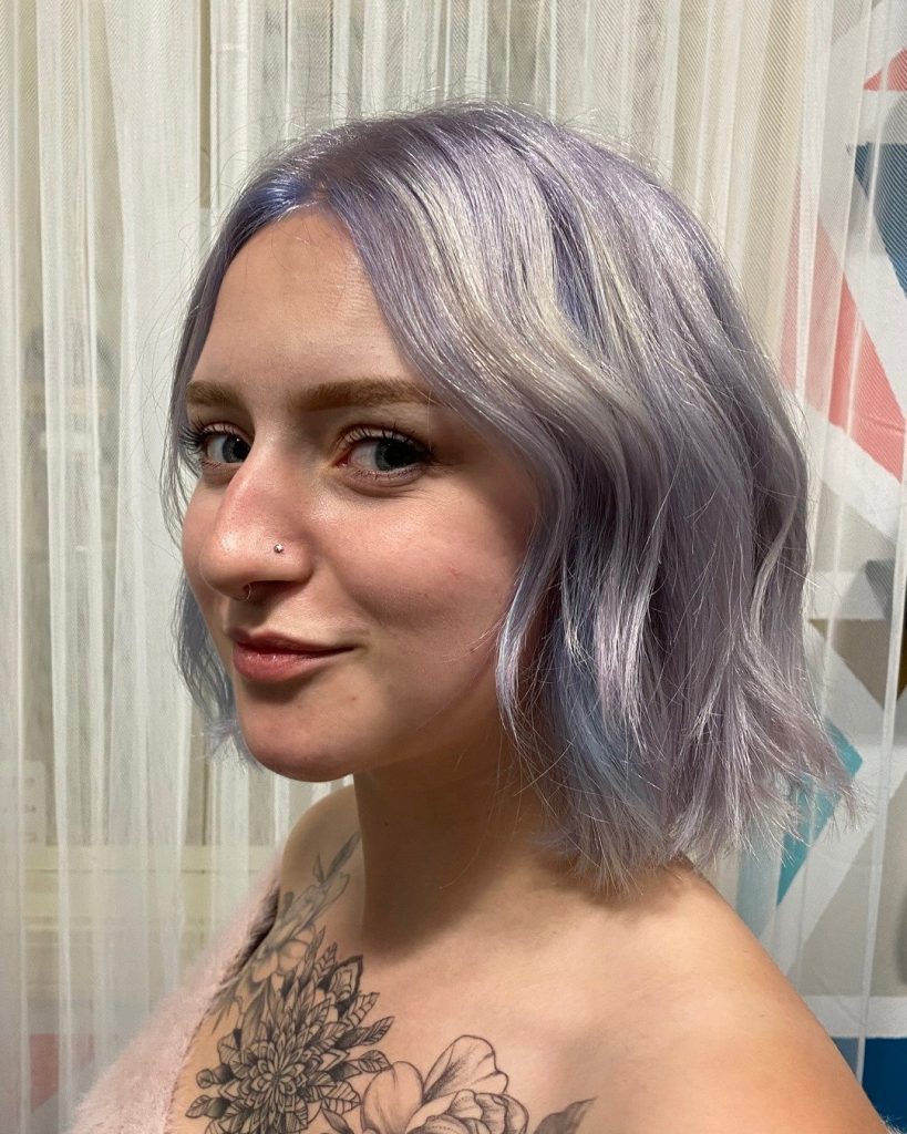 Gray Balayage Curly Hair