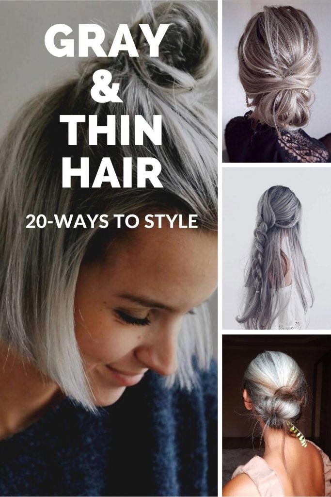 Gray Dyed Hairstyles for Thin Hair