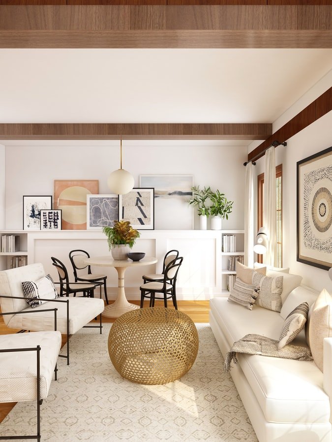 Good decor white living room