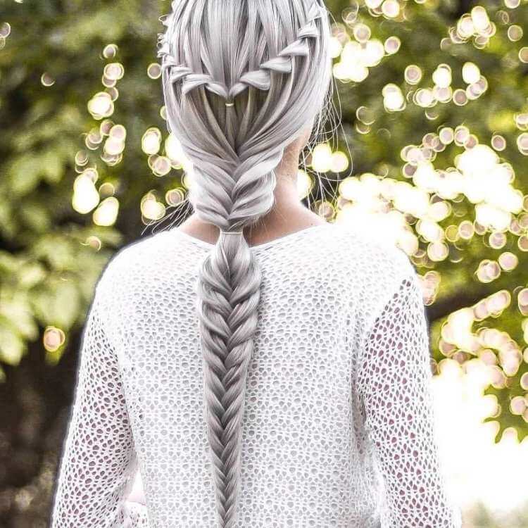 Dutch Braid White Hair Dye
