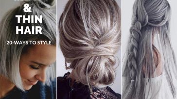 hairstyles for thin gray hair