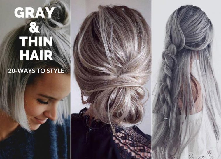 hairstyles for thin gray hair