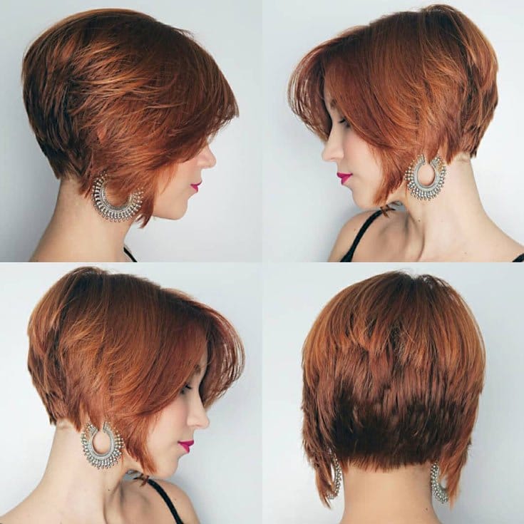 Short Brunette A-Line Haircut
