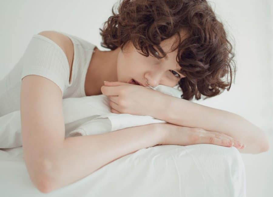 Woman on the mattress