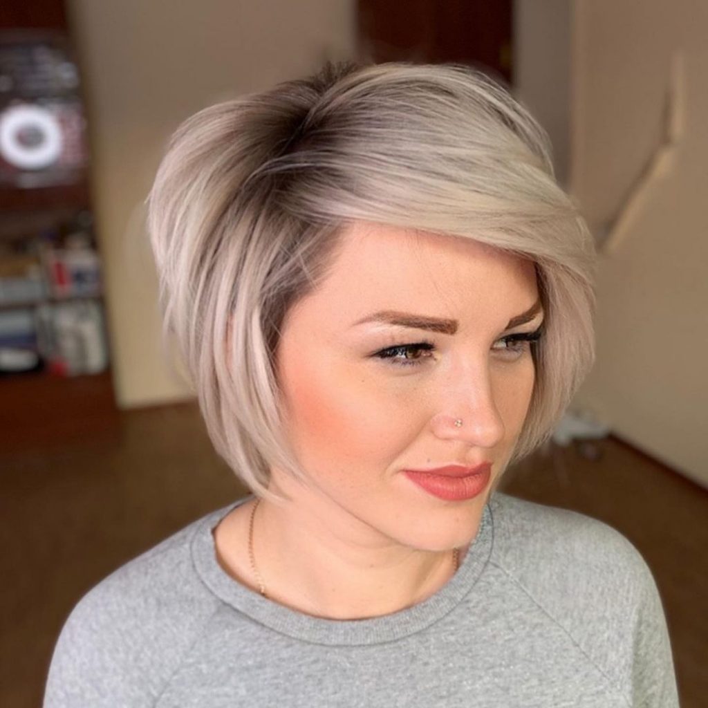 Bob with bang for straight hair