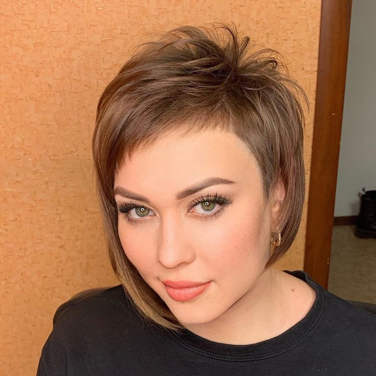 The layered Bob with Short Bang