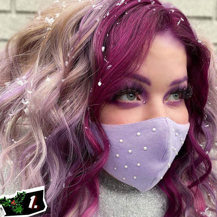 Snowy Hair/Party Hairstyle for Medium Hair