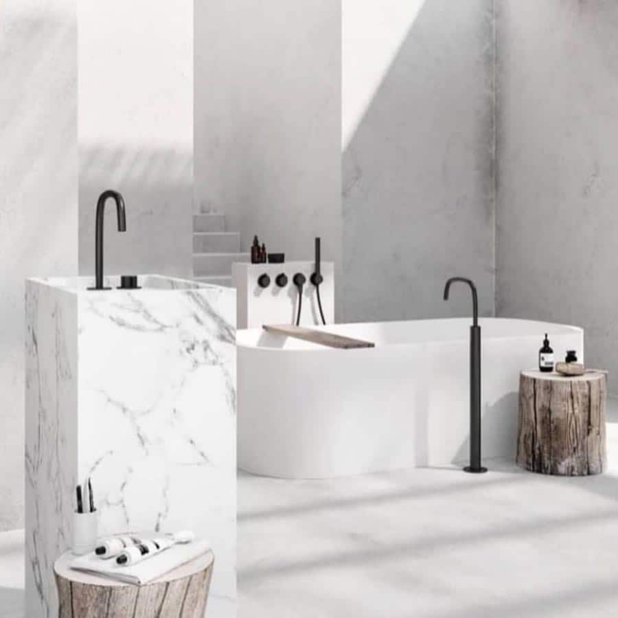 minimalist contemporary bathroom