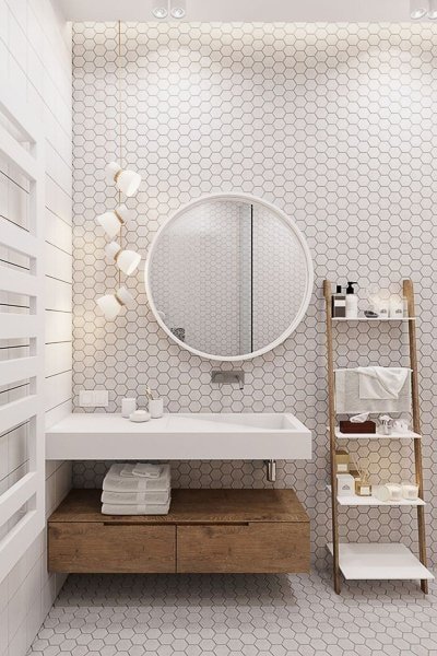 Minimalist bathroom wall decor