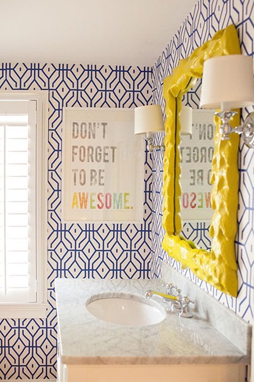 small bathroom wall idea