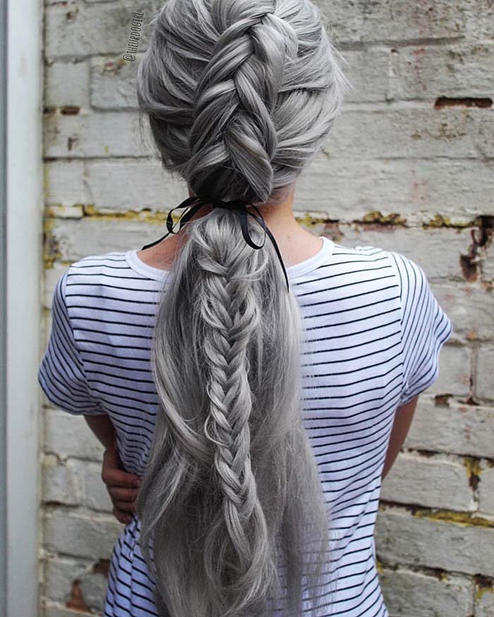 Braids in Ponytail