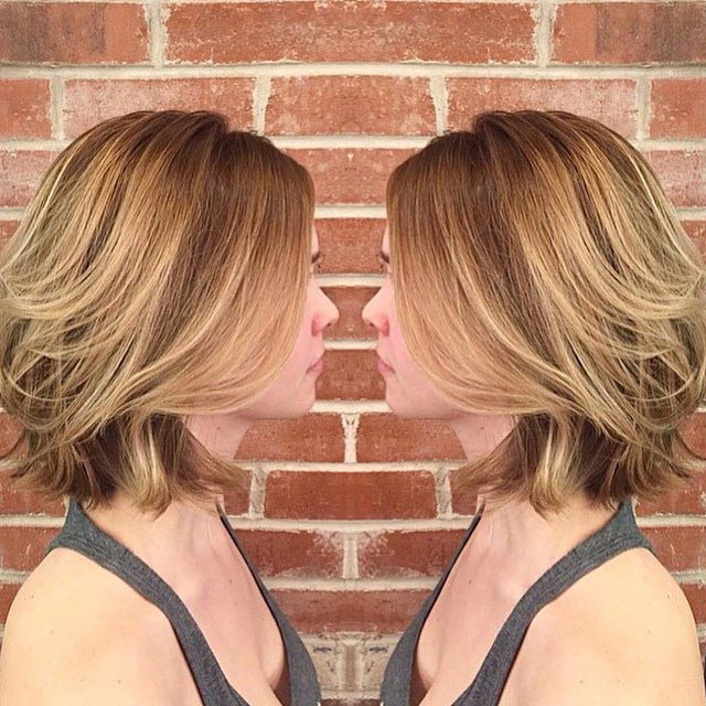 Medium Length Feathered Hair
