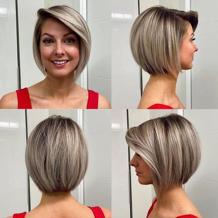 Feathered Fringe with Asymmetrical Parting