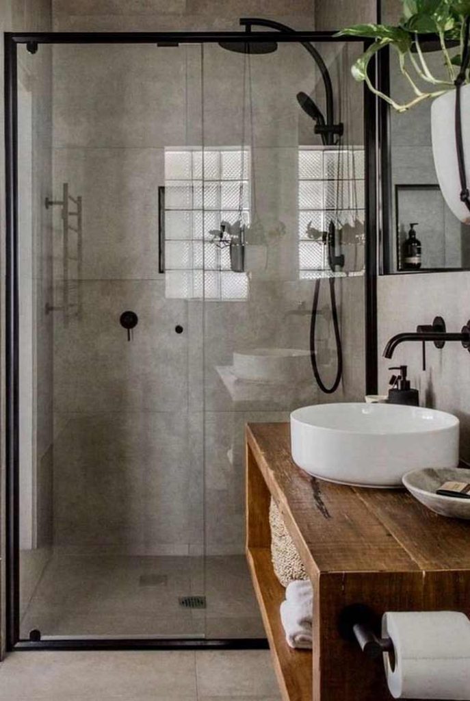 Modern farmhouse bathroom