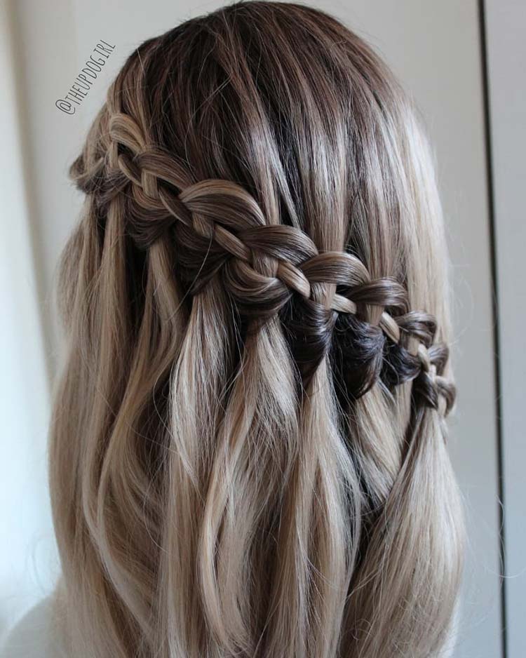 Waterfall Braid Hairstyle