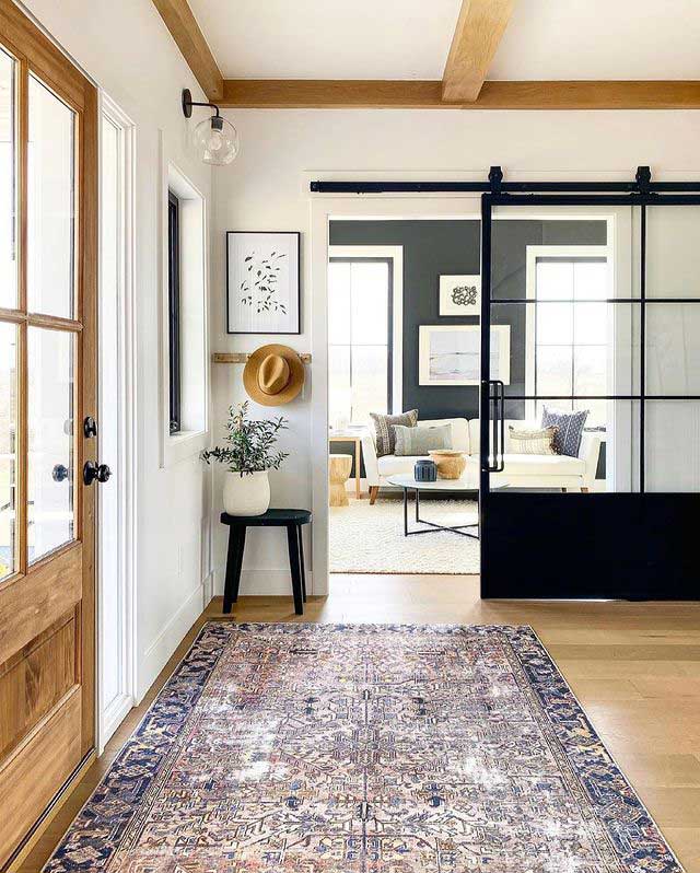 Modern farmhouse with sliding barn door