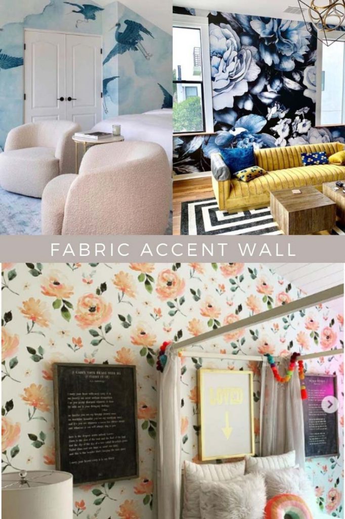 Fabric Accent Wall Living Room