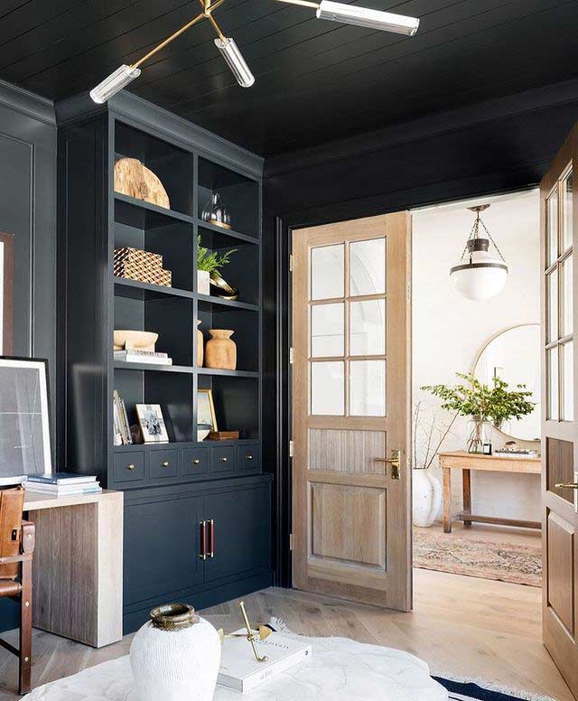 Black and Wood wall color