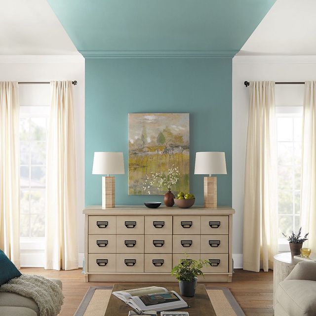 coastal blue living room