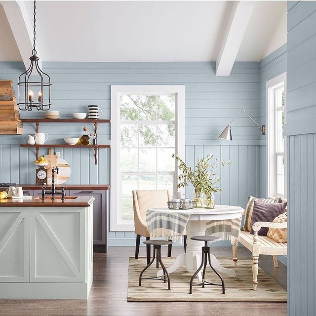 Pretty Blue Accent wall color