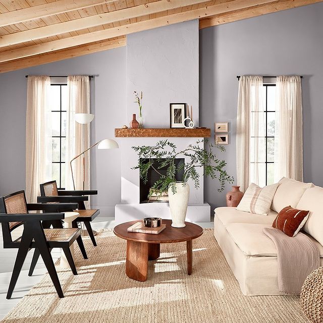soft purple wall color