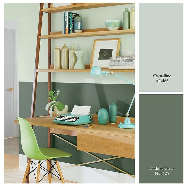 Two Tone Green Wall