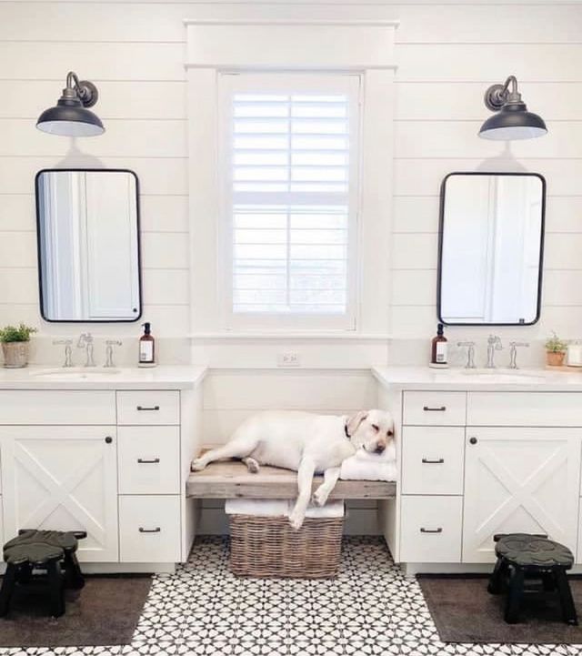 Shiplap Wall Bathroom