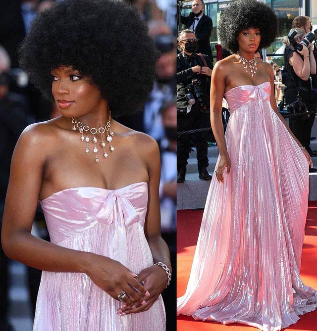 Afro Curls Hairstyle on the red carpet- Didi Stone