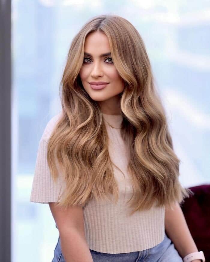Deep Side Part for Long loose wave Hair