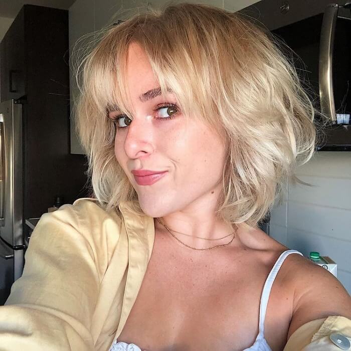 Textured Bob with Bangs