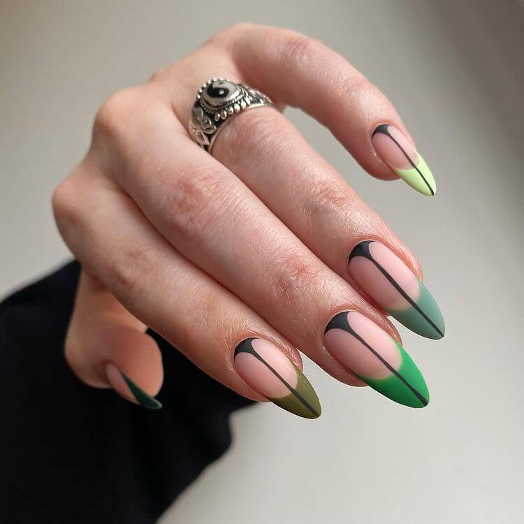 Abstract Pastel green Nails