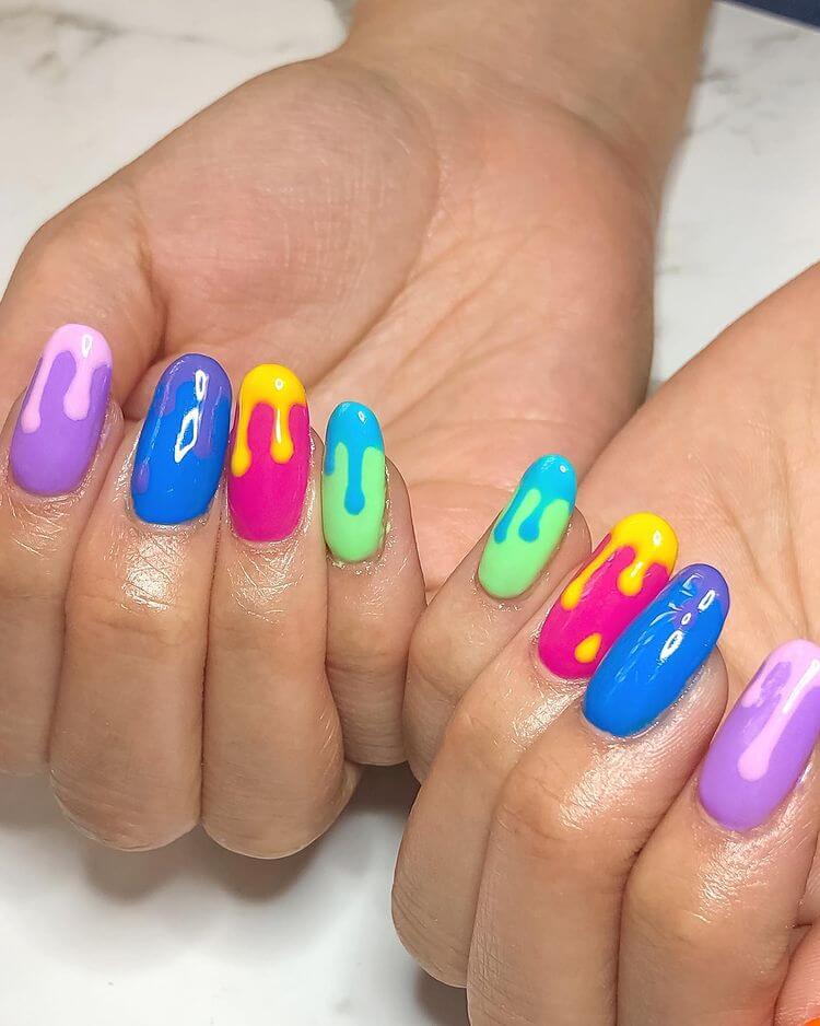 Bright Pastel Nail