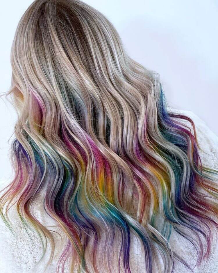 Colorful Underneath Hair