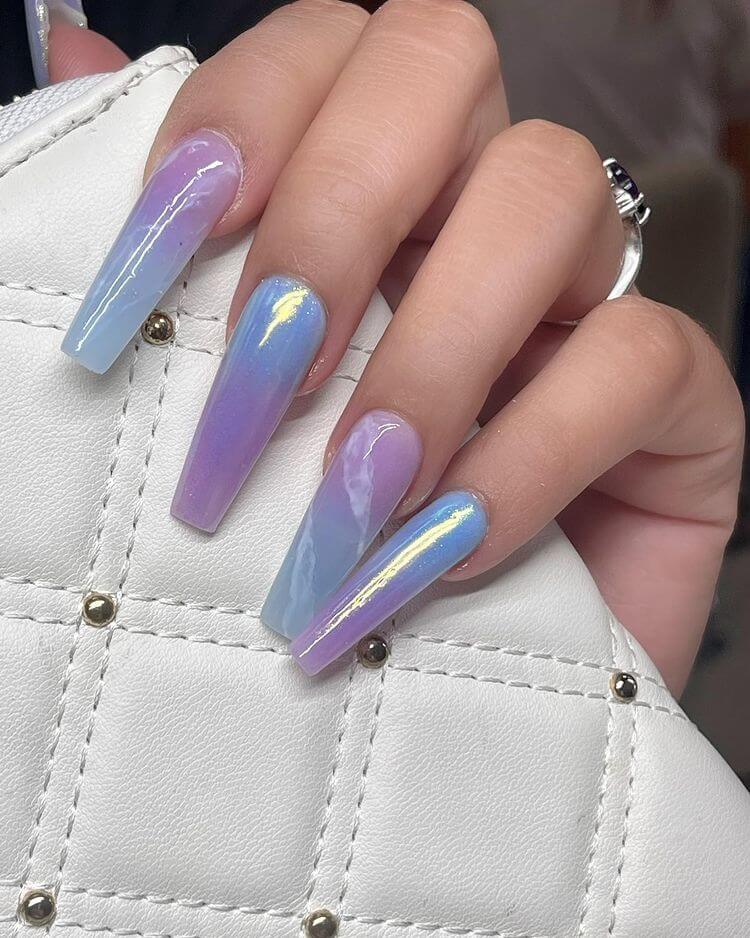 Cool-toned Pastels nail art