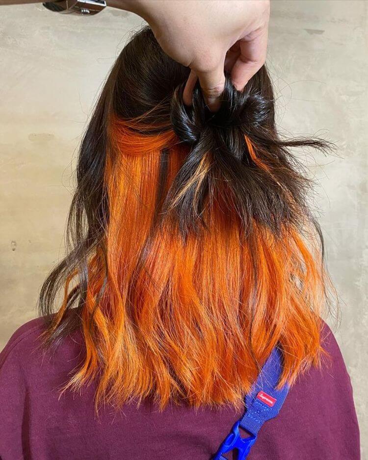 Orange Under Hair Dye
